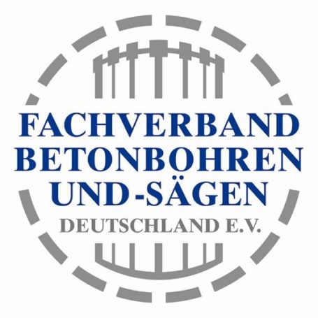 D & S Diamanttechnik. GmbH Logo des Fachverbands Betonbohren und -sägen Deutschland e.V. in Blau und Grau.
